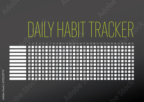 Daily habit tracker template