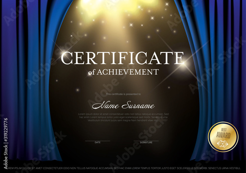 Modern certificate template