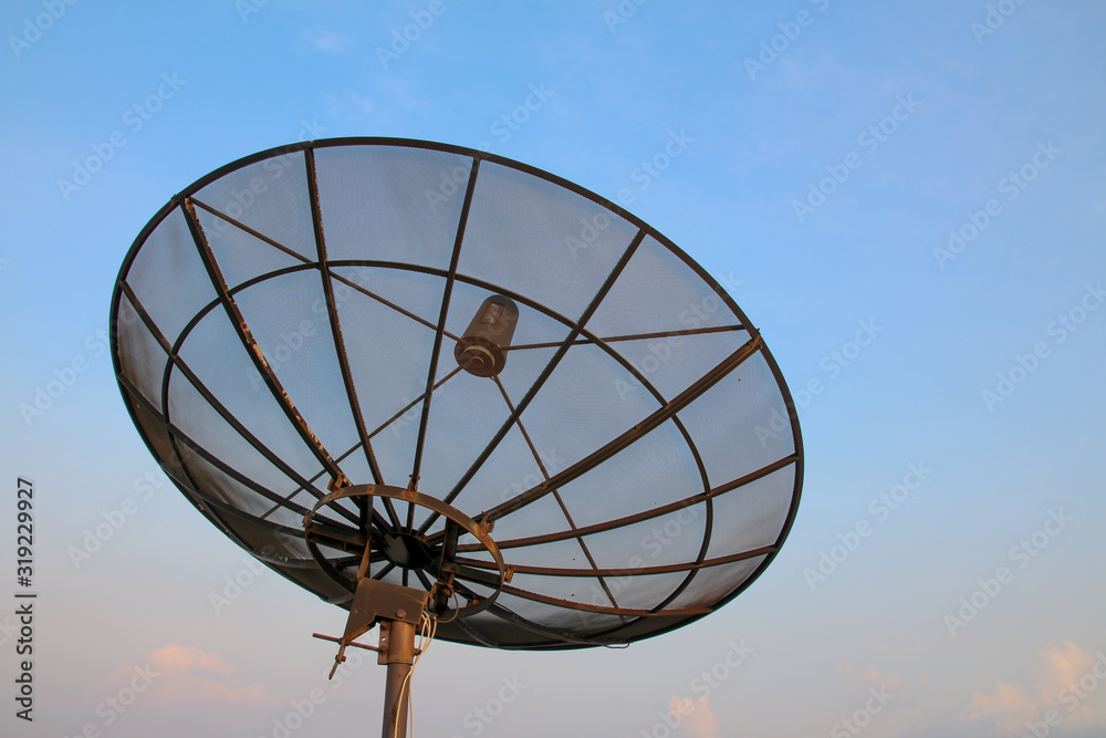 Satellites Dish on the Sunset Backgrounds