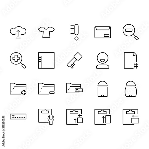 application icon set design line style part 4. Perfect for application, web, logo and presentation template © Taufik Ramadhan