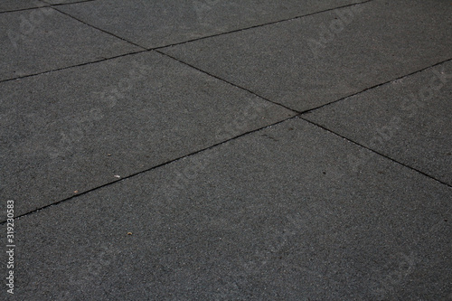 Diagonal floor tiles