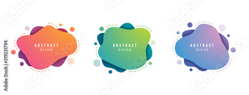 Abstract liquid gradient design template