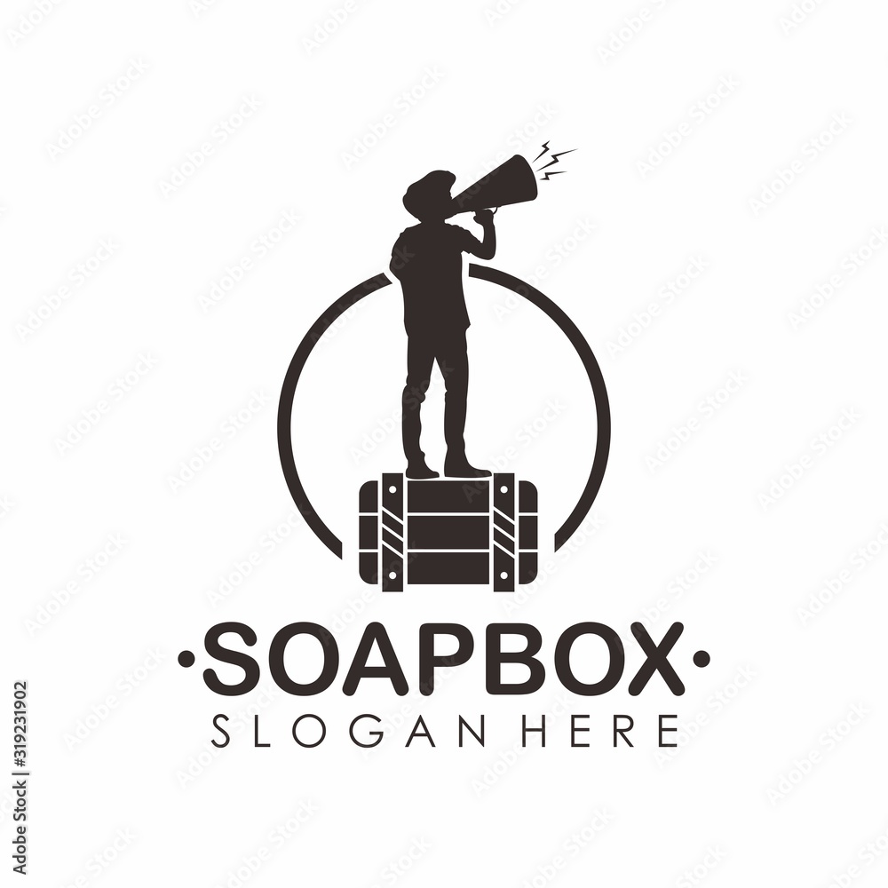 Photography Cartoon soapbox logo design