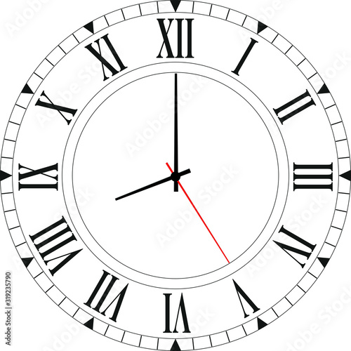 clock face blank , Vector illustration