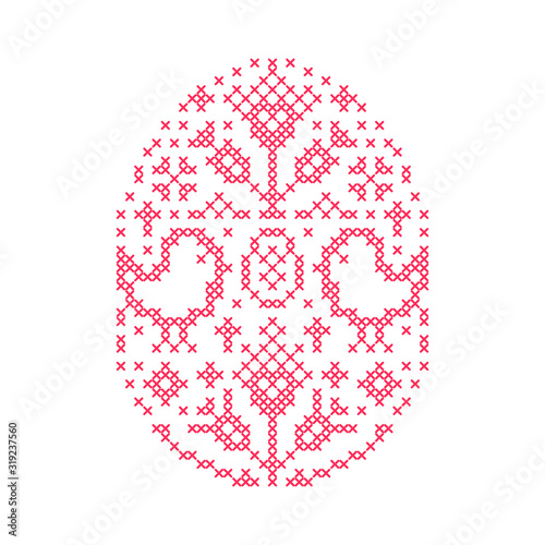 Embroidered Easter egg