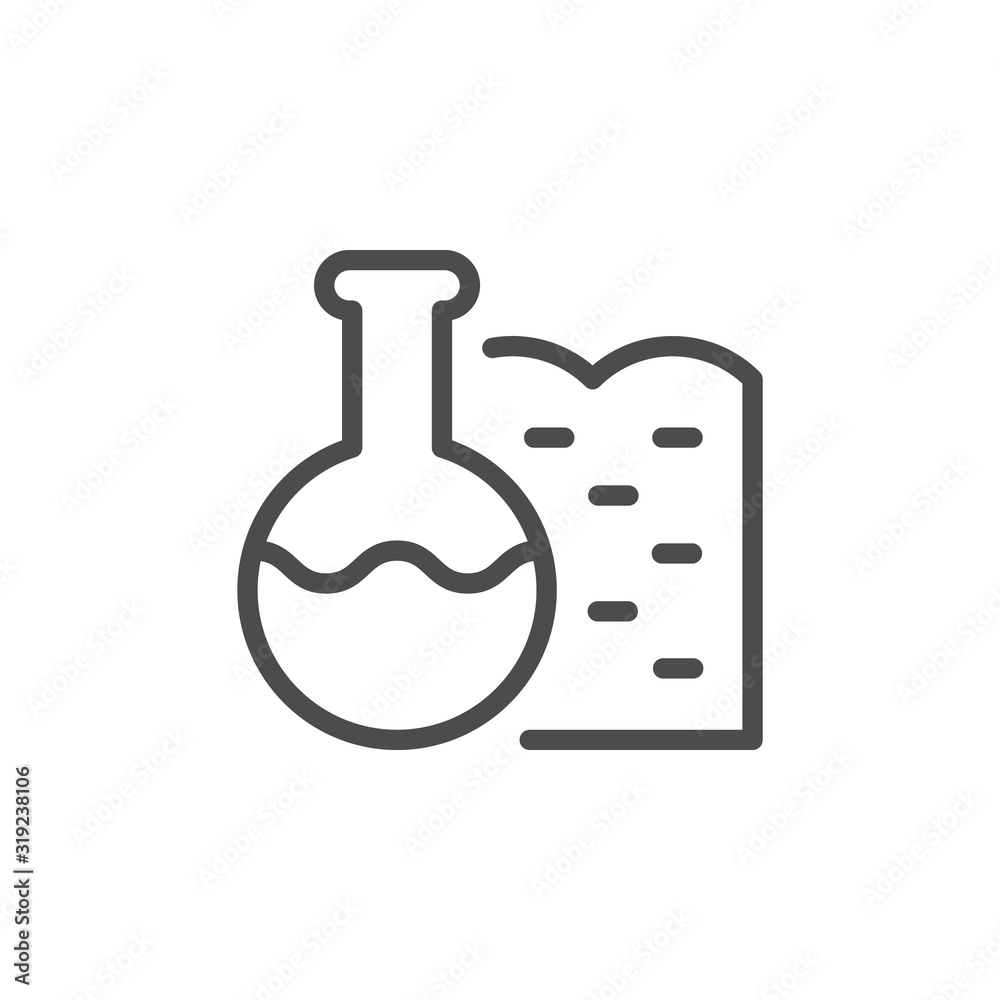 Soil chemical characteristic line outline icon