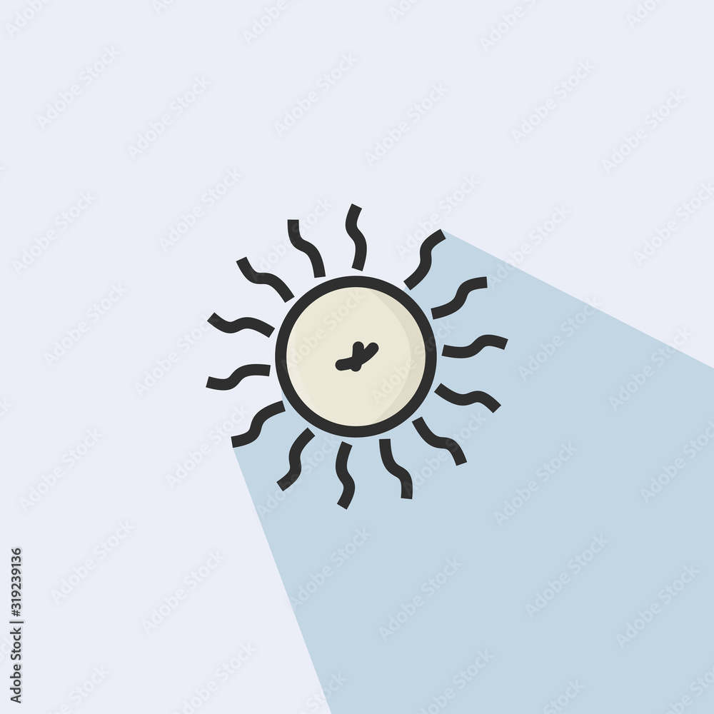 Obraz premium sun liner fill vector icon - ui icon vector