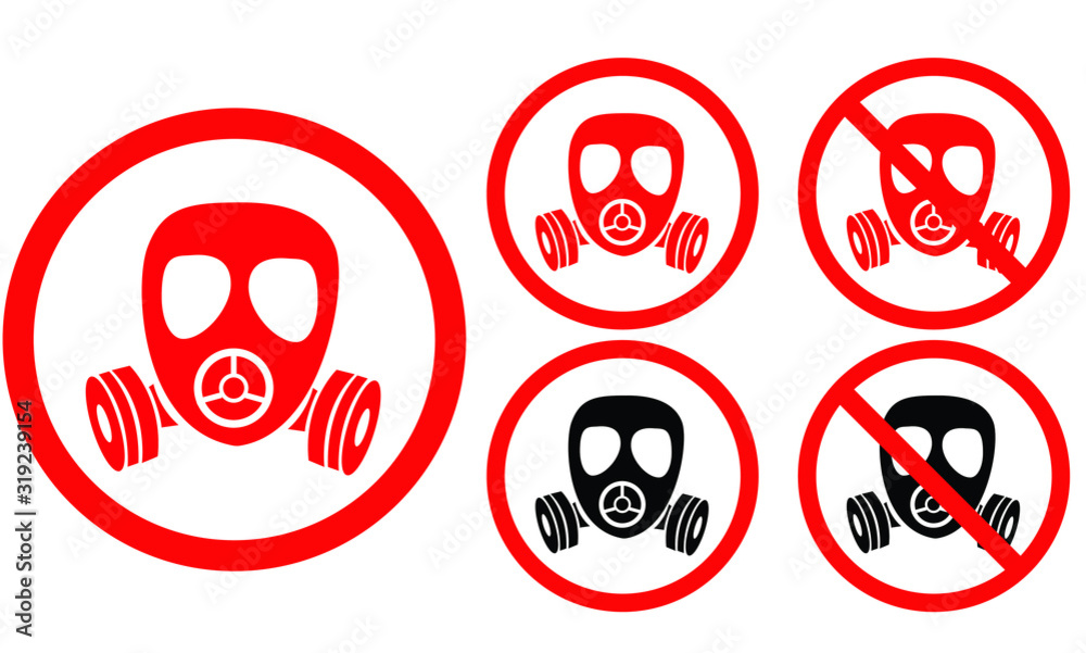 Fototapeta premium The symbol to put on the anti-virus residue (Corona) and the symbol must not be used To protect the corona virus 2019 from China