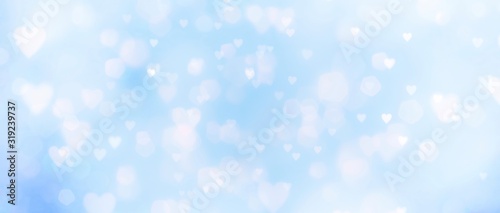 abstracte blauwe achtergrond met veel harten - concept love