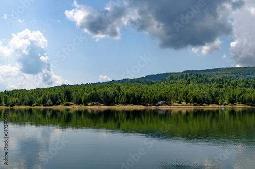 Fototapeta Naklejka Na Ścianę i Meble -  Landscape by Vlasinsko lake in Sarbia