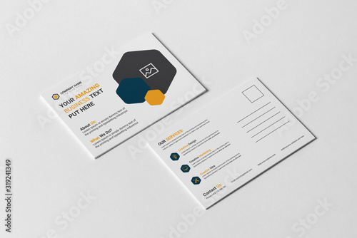 Creative Corporate Post Card Design Template Vector