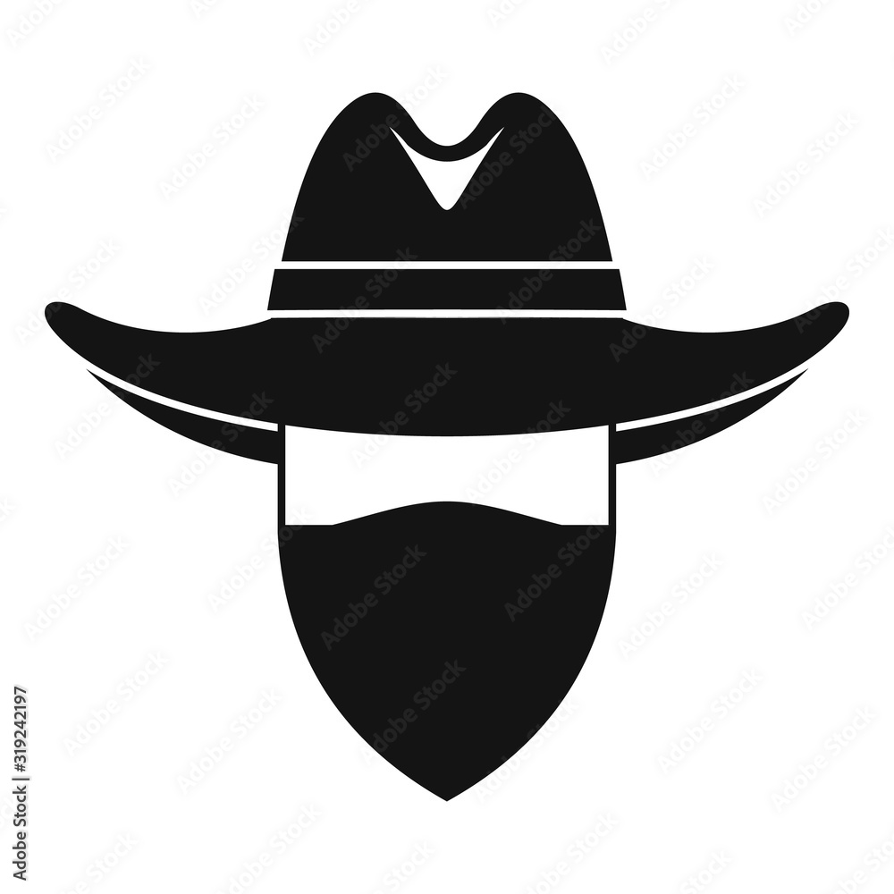 Desert cowboy icon. Simple illustration of desert cowboy vector icon for web design isolated on white background Desert cowboy icon. Simple illustration of desert cowboy vector icon for web design isolated on white background