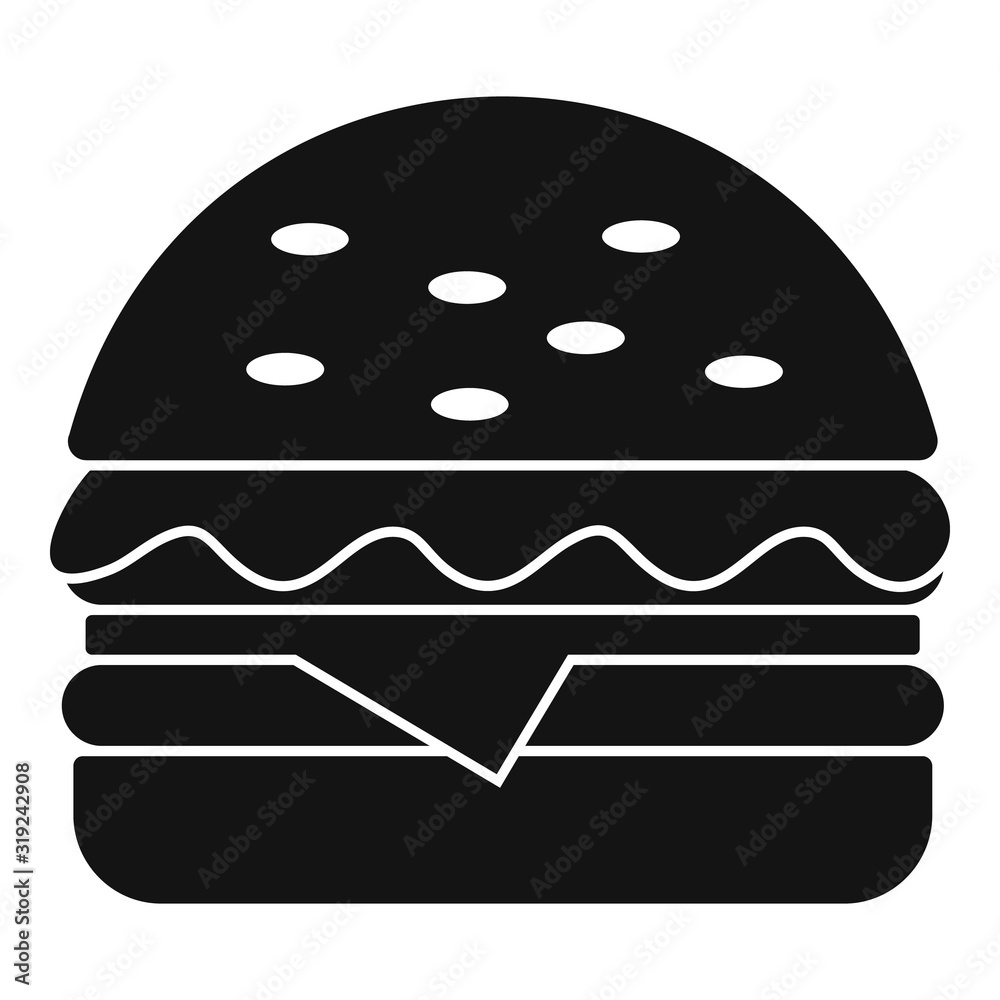 Burger icon. Simple illustration of burger vector icon for web design isolated on white background Burger icon. Simple illustration of burger vector icon for web design isolated on white background