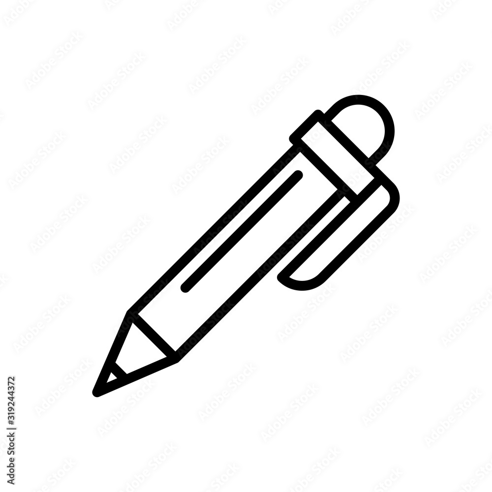 Pen icon vector sign and symbol on trendy design