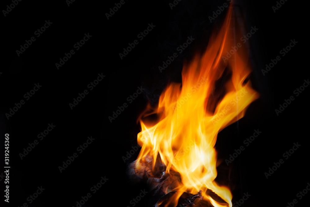 Fire flames and Smoke on black background. Image of blaze fire flame texture and burning fire for decorative special effect . Fire flames and Smoke on black background. Image of blaze fire flame texture and burning fire for decorative special effect .
