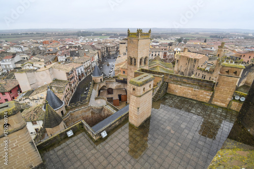 Overview of the town of Olite from the Royal Palace of Olite
