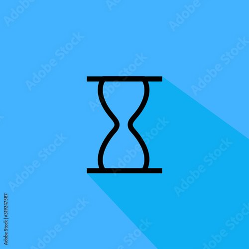 blue hourglass liner fill vector icon - ui icon vector