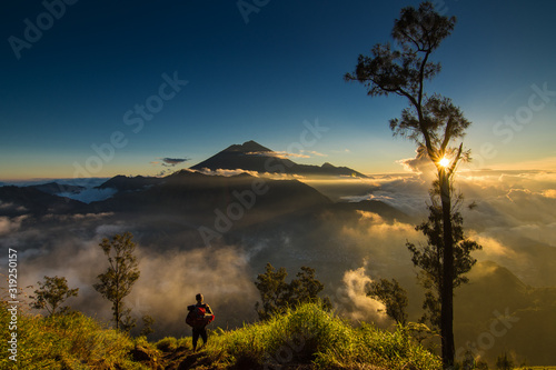 Hiking Rinjani Mountain with Sunset view