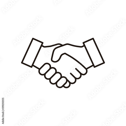 Handshake icon vector. Business handshake. contract agreement. Handshake, deal, partnership icon in trendy flat style