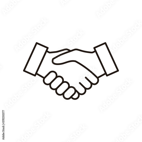 Handshake icon vector. Business handshake. contract agreement. Handshake, deal, partnership icon in trendy flat style