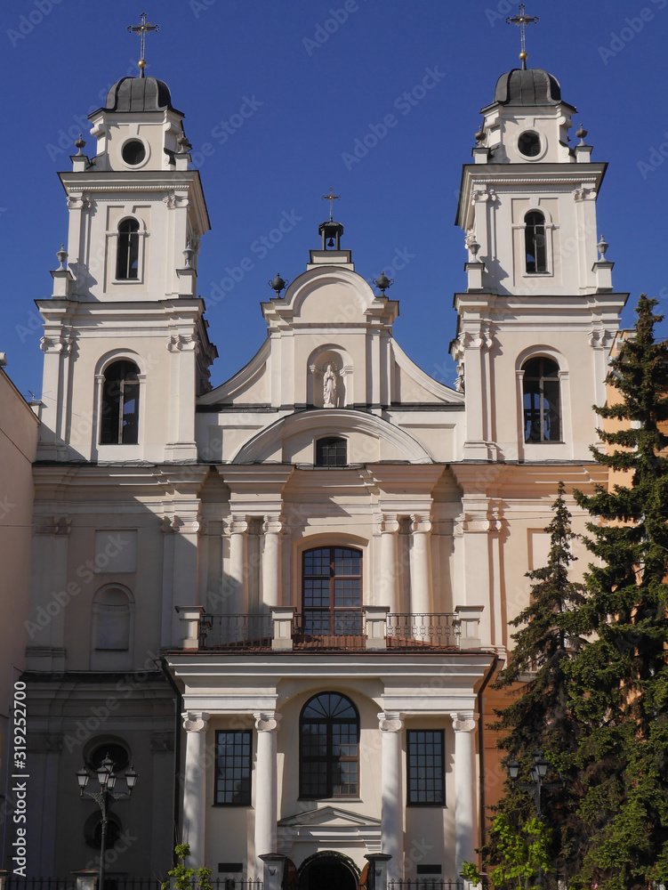 Fototapeta premium View of the Cathedral of Saint Virgin Mary. Minsk, Belarus.