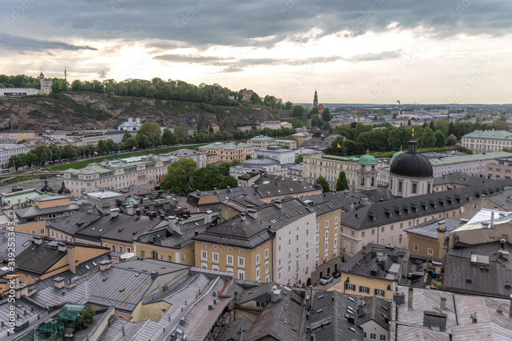 Panorama of Salzburg. Salzburg, Austria