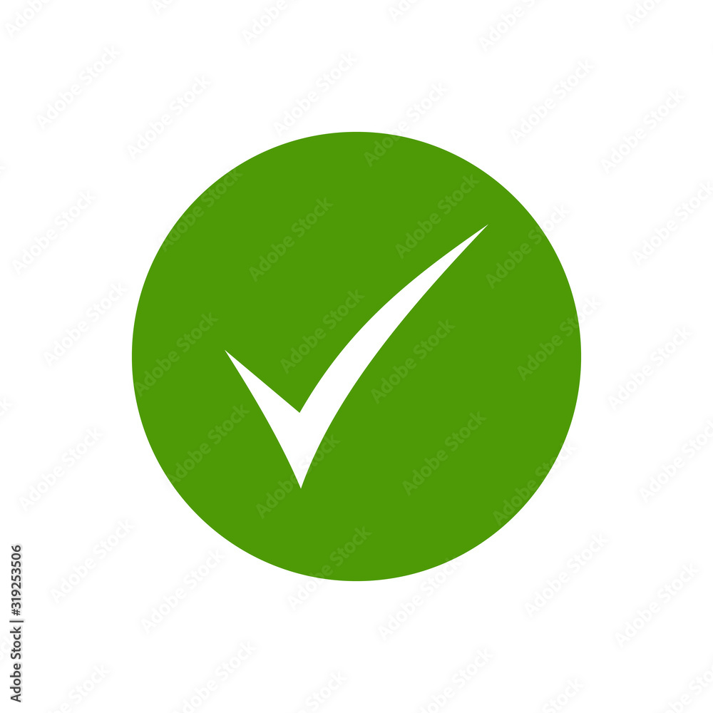 OK icon vector. check icon vector. check mark icon. check list button