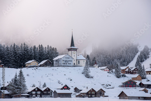 urnerboden village in the Swiss alps © S J Lievano