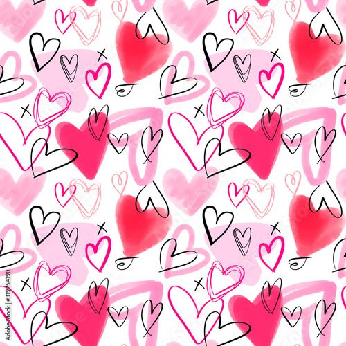 Valentine's day pattern with heart.