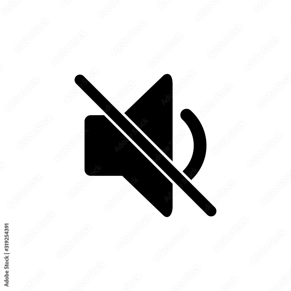 Sound Off Icon Vector. Speaker icon vector. Sound volume mute. Loudspeaker icon vector. mute