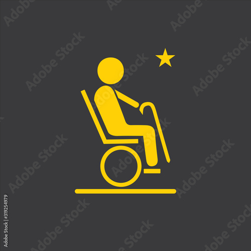 Disabled icon illustration isolated vector sign symbol