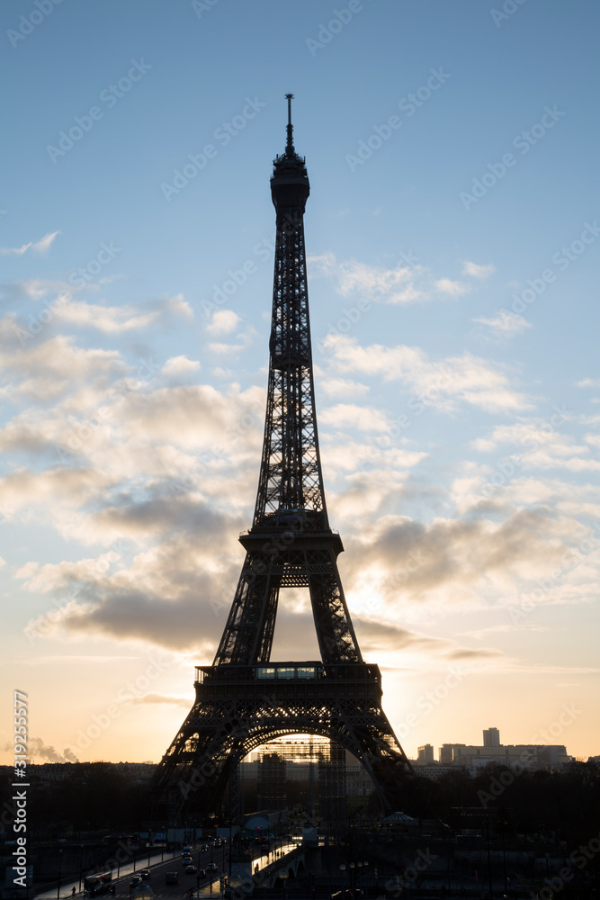 Eiffel Tower at Dawn, Paris