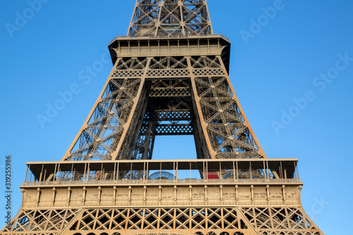 Section of Eiffel Tower Monument; Paris photo