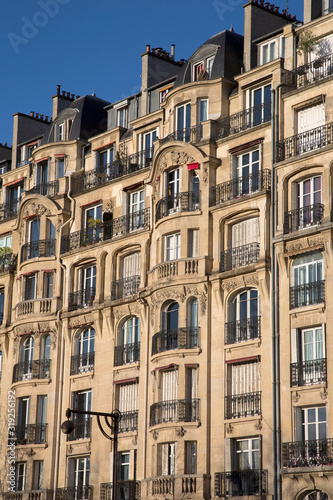 Closeup of Building Facde, Paris