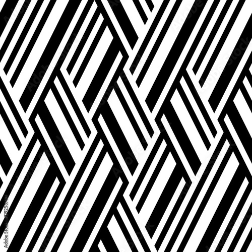 Seamless pattern with oblique black bands