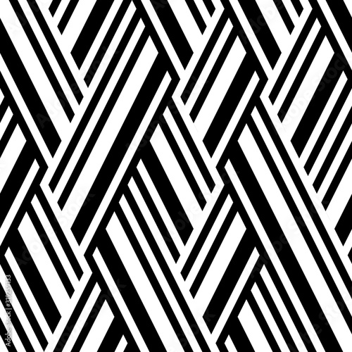 Seamless pattern with oblique black bands