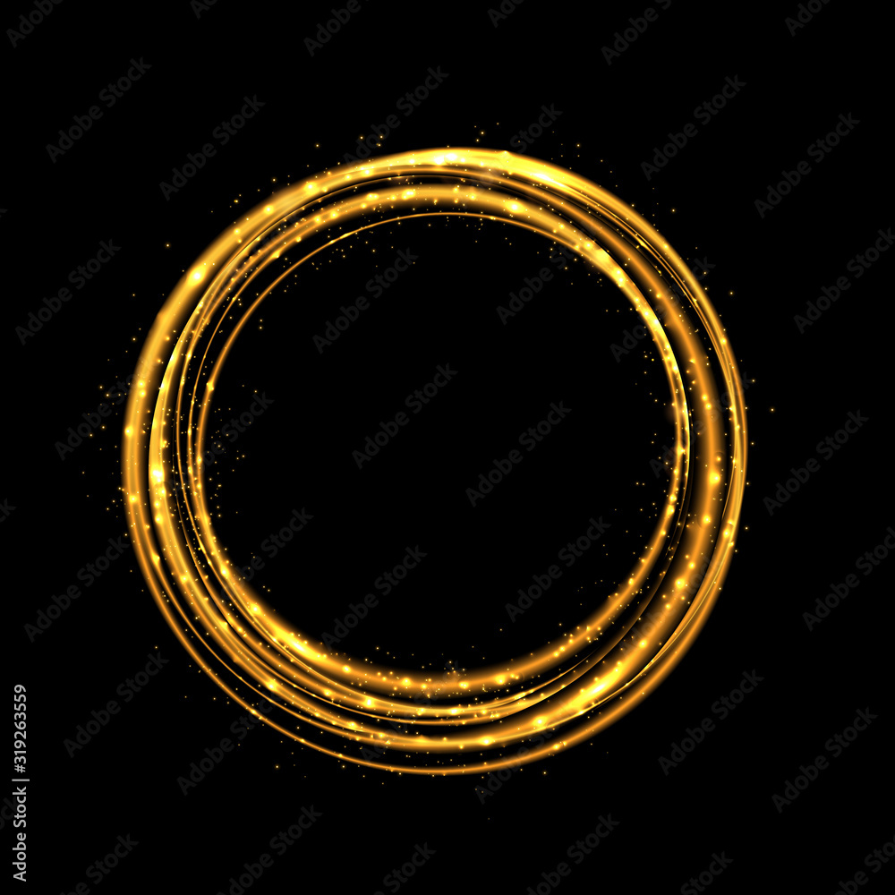 Gold shiny glowing frames with shadows isolated on transparent background ,luxury realistic round, oval borders. Vector illustration Gold shiny glowing frames with shadows isolated on transparent background ,luxury realistic round, oval borders. Vector illustration