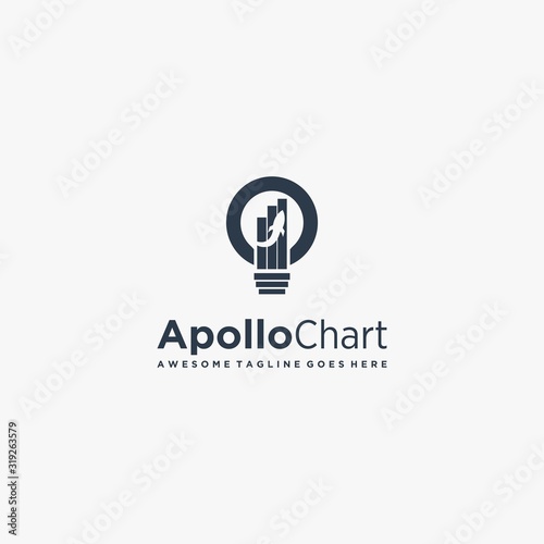 Vector Logo Illustration Apollo Chart Silhouette Style