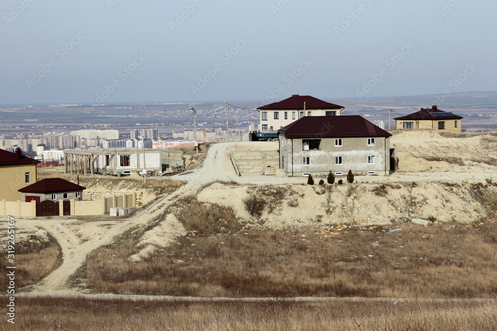 Construction of houses on the Black Sea in Anapa