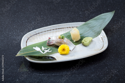 Shima aji sushi the great taste of Japanese food photo