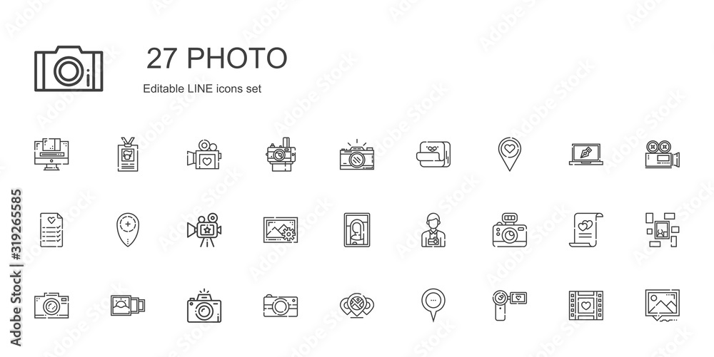 photo icons set photo icons set