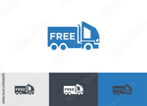 free home delivery truck glyph vector icon - ui icon vector