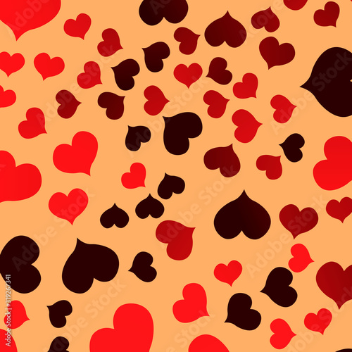 St. Valentine's day. drawings of creative hearts. color bright graphic pattern.