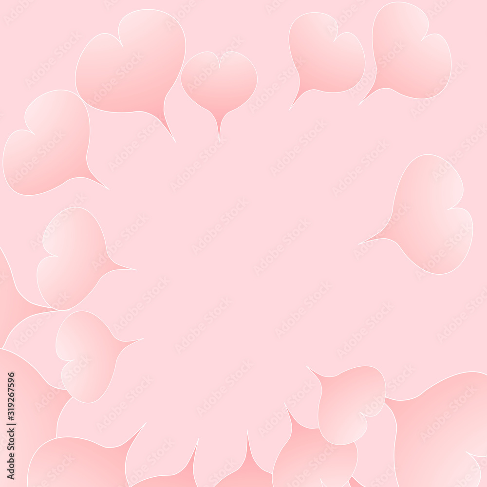 Valentine's day. festive background of lovers ' hearts. postcards, brochures, banners. vector