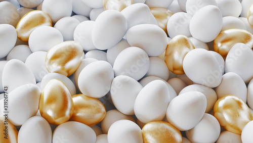 Golden and white easter egg...