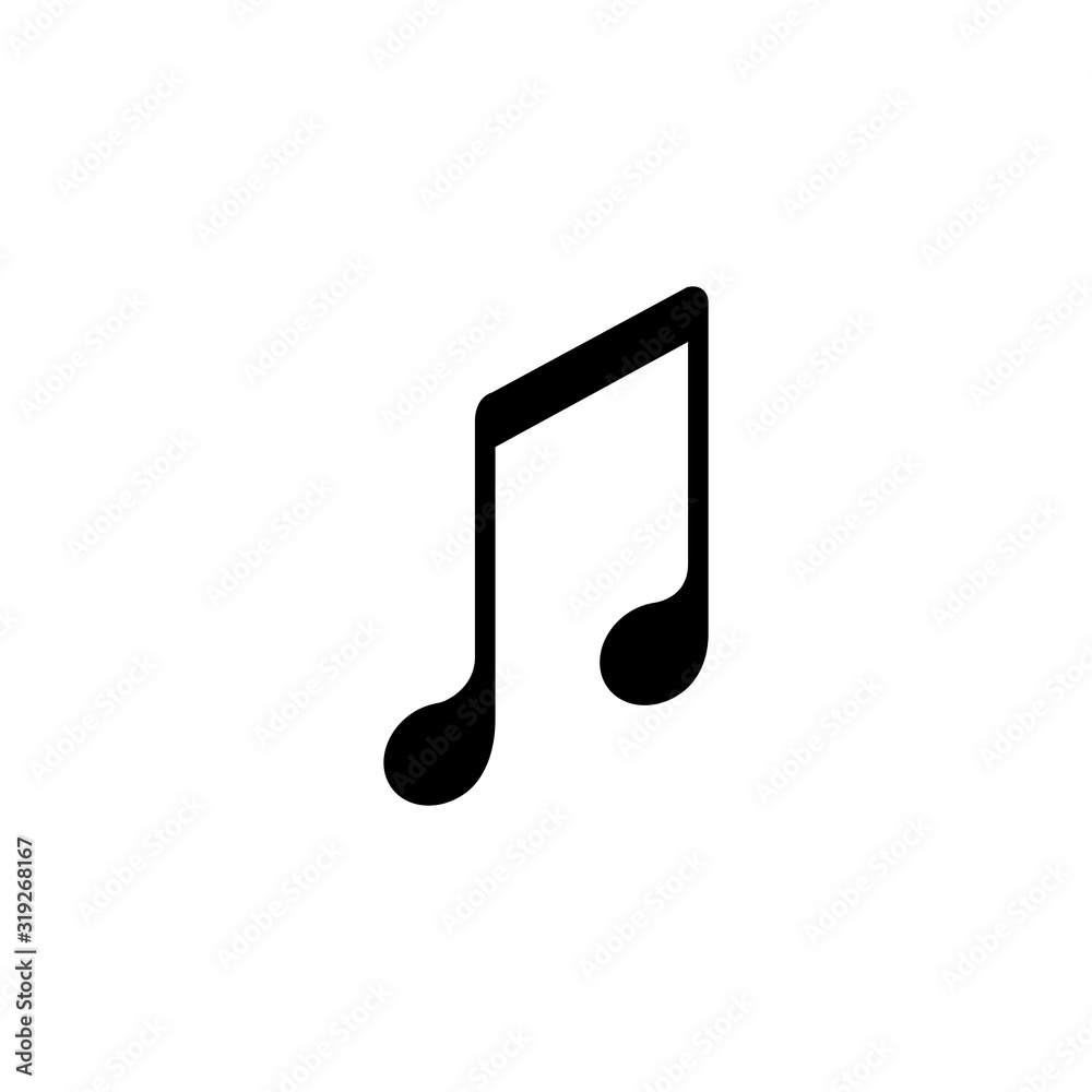 Music note icon. Melody symbol. Logo design element Music note icon. Melody symbol. Logo design element