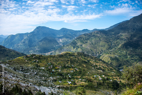 Landscape view of Himalayan Region in Uttrakhand India