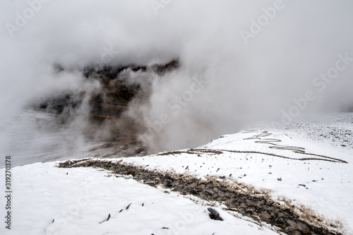 View of the path to the Atsunta Pass, Georgia photo