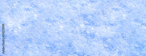 Broken crushed ice fresh cold white winter snow background