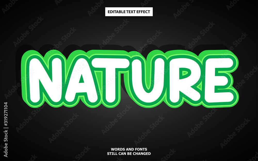 Obraz premium Nature editable text effect